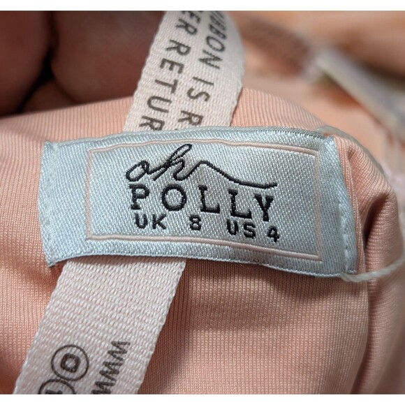 NWT Oh Polly Size 4 Mini Dress Blush Bodycon Stretch Night Out Clubbing Sexy - Picture 7 of 11